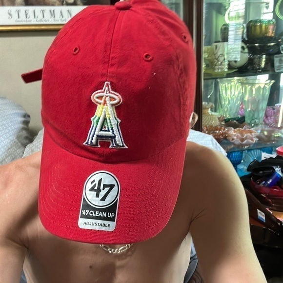 MENS Womens Los Angeles Angels MLB Pride Gay Trucker Hat Cap New - Picture 1 of 5